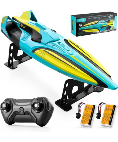 S1 RC Boat Remote Control Boat for Kids Adults 20+ MPH 2.4GHz Racing Boats for Pools and Lakes 4 Channel Low Battery Alarm Ca...