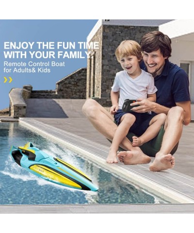 S1 RC Boat Remote Control Boat for Kids Adults 20+ MPH 2.4GHz Racing Boats for Pools and Lakes 4 Channel Low Battery Alarm Ca...