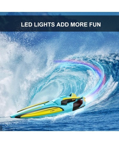 S1 RC Boat Remote Control Boat for Kids Adults 20+ MPH 2.4GHz Racing Boats for Pools and Lakes 4 Channel Low Battery Alarm Ca...