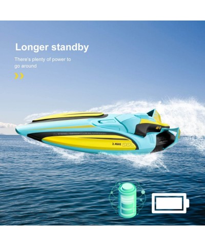 S1 RC Boat Remote Control Boat for Kids Adults 20+ MPH 2.4GHz Racing Boats for Pools and Lakes 4 Channel Low Battery Alarm Ca...