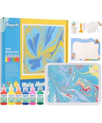 Water Marbling Paint Art Kit for Kids-6 Colors Non-Toxic Marble Kit as Perfect Toys & Christmas Gifts Marble Painting Set - A...