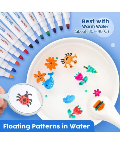 Magical Water Painting Drawing Set for Kids Floating Ink Pens 12 Colors Dry Erase Whiteboard Marker Includes Ceramic Spoon an...