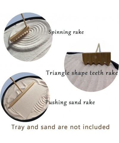 Zen Garden Accessories Mini Zen Garden Rakes and Sand Stamps Kit Desktop Mini Zen Garden Tools Gift Set with Rakes and Patter...