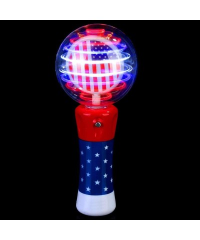 7.5 Inch Light Up Patriotic Magic Ball Toy Wand for Kids Flashing LED Wand for Boys and Girls with Batteries Included Thrilli...