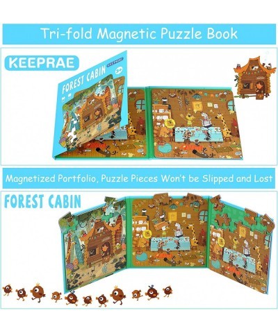 55pieces Magnetic Jigsaw Puzzles for Kids 2-in-1 Puzzle Games for Toddlers Preschooler On-The-Go Travel Toy Great Gift for Bo...