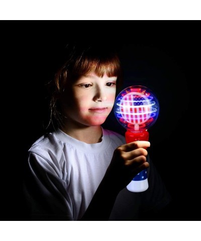 7.5 Inch Light Up Patriotic Magic Ball Toy Wand for Kids Flashing LED Wand for Boys and Girls with Batteries Included Thrilli...