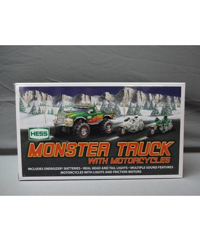 C-46 2007 Monster Truck with 2 Motorcycles Green and White $70.80 Kids' Play Trucks