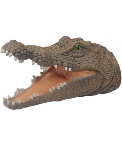 Crocodile Hand Puppet Toys Funny & Scared Alligator Head Puppets in Home Stage and Class Role Play Toy for Kids and Toddlers ...