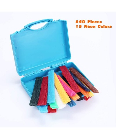 (640 Pieces and 1 Travel Case) Wax Yarn Sticks | 6-Inch 13 Neon Colors Doodle Stigs for Kids - DIY Crafts and School Project ...