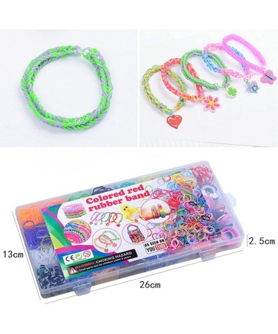 Rubber Band Bracelet Kit Loom Bracelet Making Kit for Kids Rubber Bands Refill Loom Set Rubber Bands for Bracelet Making Kit ...