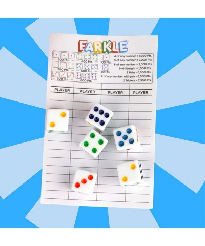 Farkle Dice Game - Fun Family-Friendly Dice Game - Includes Storage Cup with Lid Six Dice 25 Scorecards - Ideal for 2-4 Playe...