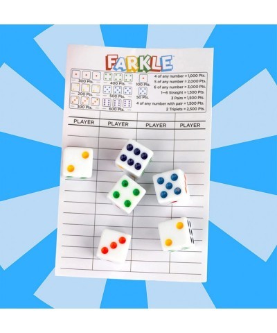 Farkle Dice Game - Fun Family-Friendly Dice Game - Includes Storage Cup with Lid Six Dice 25 Scorecards - Ideal for 2-4 Playe...