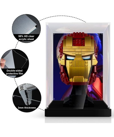 Acrylic Display Box for Lego Iron Man 76165 Set 3MM HD Dustproof Transparent Display Box for Lego Iron Man 76165 Helmet (Box ...