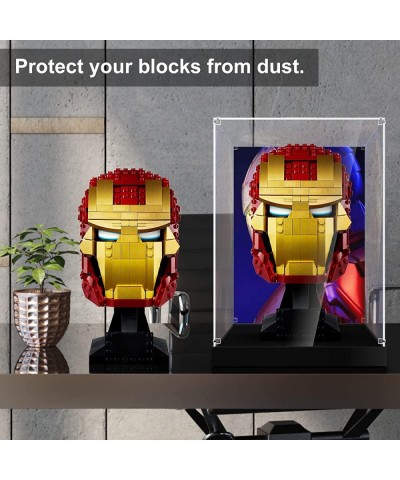 Acrylic Display Box for Lego Iron Man 76165 Set 3MM HD Dustproof Transparent Display Box for Lego Iron Man 76165 Helmet (Box ...