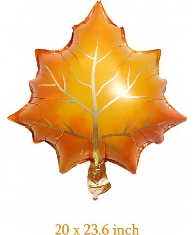 10Pcs Thanksgiving Balloons Decorations Orange Maple Leaf Foil Balloons Pumpkin Mylar Balloons for Fall Autumn Harvest Thanks...