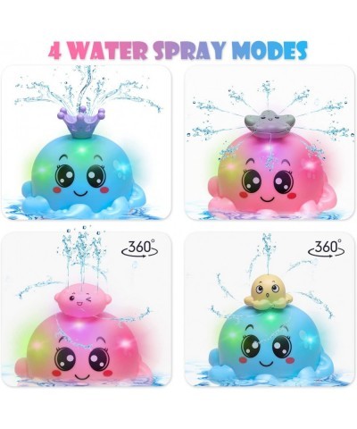 Baby Bath Toy with 4 Water Spray Modes Light Up Octopus Bath Toys Sprinkler Bathtub Toys for Toddlers 1-3 Swimming Pool Games...