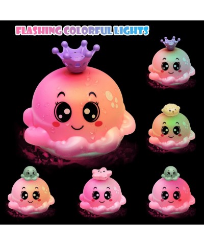 Baby Bath Toy with 4 Water Spray Modes Light Up Octopus Bath Toys Sprinkler Bathtub Toys for Toddlers 1-3 Swimming Pool Games...