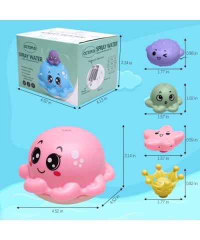 Baby Bath Toy with 4 Water Spray Modes Light Up Octopus Bath Toys Sprinkler Bathtub Toys for Toddlers 1-3 Swimming Pool Games...