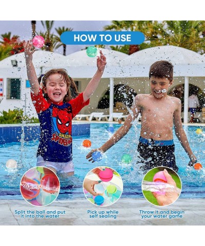 Reusable Water Balloons for Kids & Adults Refillable Water Balloons Self Sealing Quick Fill Magnetic Water Balloons Water Bom...