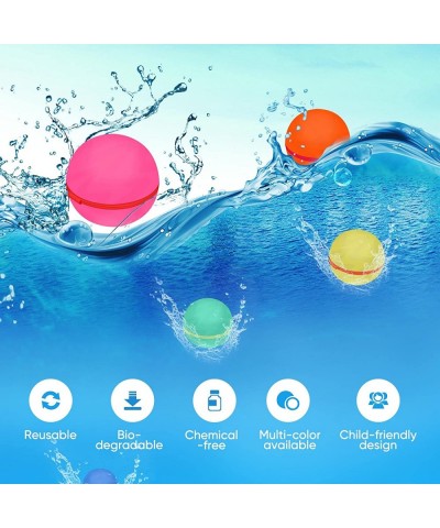 Reusable Water Balloons for Kids & Adults Refillable Water Balloons Self Sealing Quick Fill Magnetic Water Balloons Water Bom...