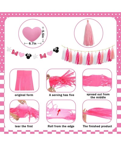 Cartoon Mouse Birthday Party Decoration for Girl - Pink Mouse Party Supplies Balloons Garland Arch Kit Set Perfect for Cartoo...