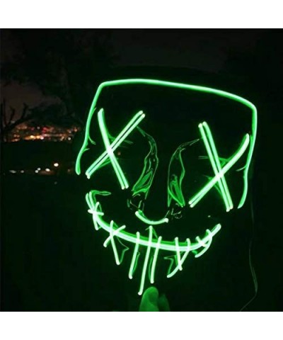 Glow Mask Halloween LED Light Up Mask for Festival Party Cosplay Scary Light Masks for Men Women Kids $15.08 Kids' Dress-Up A...