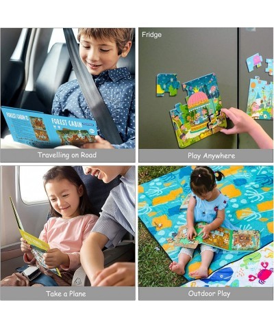 55pieces Magnetic Jigsaw Puzzles for Kids 2-in-1 Puzzle Games for Toddlers Preschooler On-The-Go Travel Toy Great Gift for Bo...