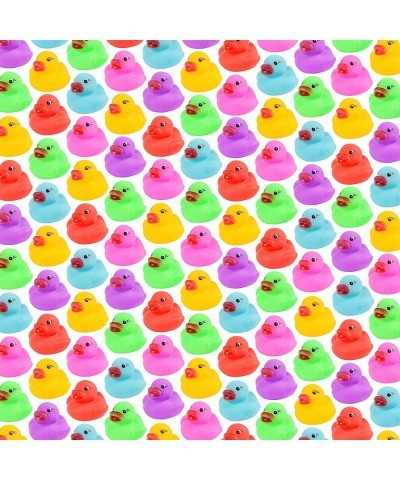 144-Pack Mini Bath Ducks Set Mini Colorful Rubber Duckies Bath Toy for Child Float & Squeak Tiny Ducks Pool Toy Set for Kids ...