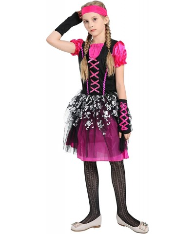 Girls Pirate Costume Pink Halloween Dress Up Cosplay Size 4-12T $30.75 Kids' Costumes