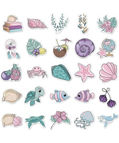 Cartoon Mermaid Stickers 50Pcs Cute Sea Mermaid Stickers for Boys Girls Teens Kids Perfect for Water Bottles Laptop Phone Car...