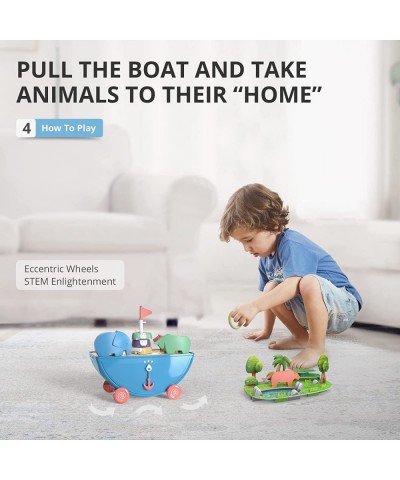 Noah’s Ark Toy Balancing-Pull-Shape Sorter-Bath-3D Puzzle 5 IN 1 Baptism Gifts for Boys and Girls Bible Toys for Religious Fa...