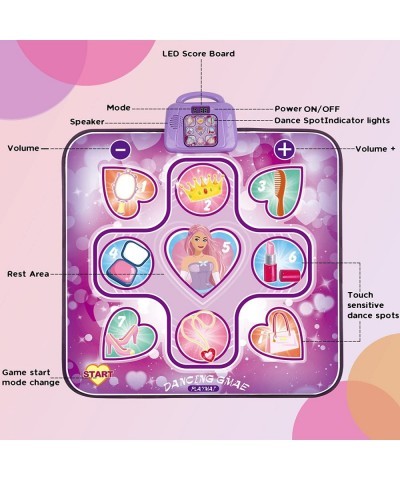 Dance Mat Toys for Girls Ages 3-10 Kids Dance Mat Game for Kids-Birthday for 3 4 5 6 7 8+ Years Old Girls Dance Pad with LED ...