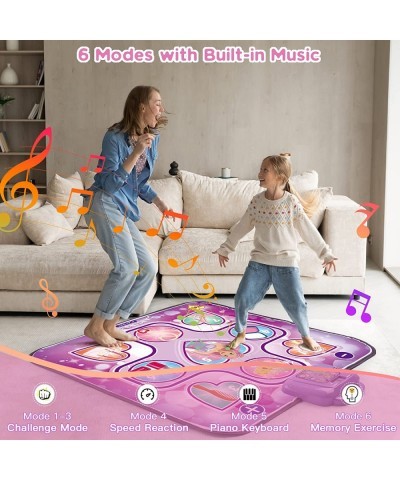 Dance Mat Toys for Girls Ages 3-10 Kids Dance Mat Game for Kids-Birthday for 3 4 5 6 7 8+ Years Old Girls Dance Pad with LED ...