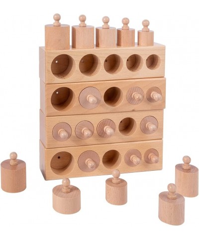 Knobbed Cylinders Blocks Home Preschool Toys (Primary Color Knobbed Cylinders) $65.09 Early Development & Activity Toys