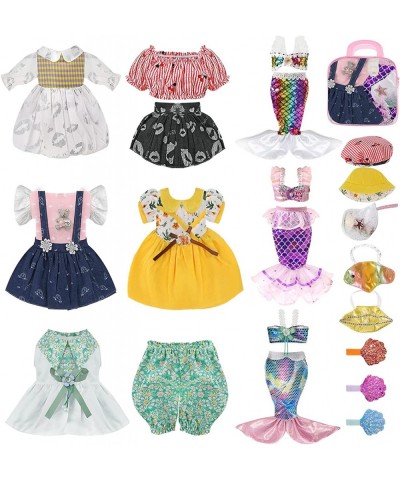 22 pcs Doll Clothes - Gift for 18 inch Doll Clothes and Accessories Including 8 Complete Sets of Clothing with a Handbag $36....