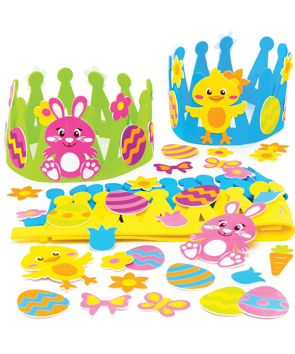 AT514 Easter Crown Kits - Pack of 3 Foam Craft Activities for Kids to Assemble Decorate and Display Great as a Gift for Creat...