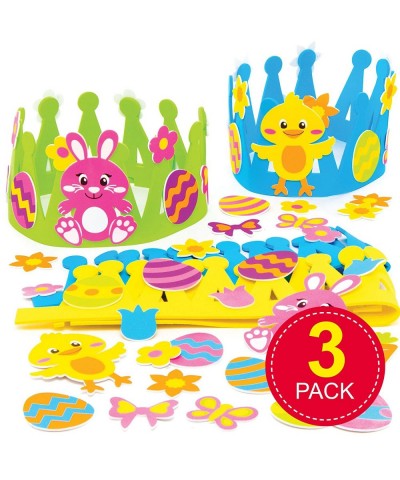 AT514 Easter Crown Kits - Pack of 3 Foam Craft Activities for Kids to Assemble Decorate and Display Great as a Gift for Creat...