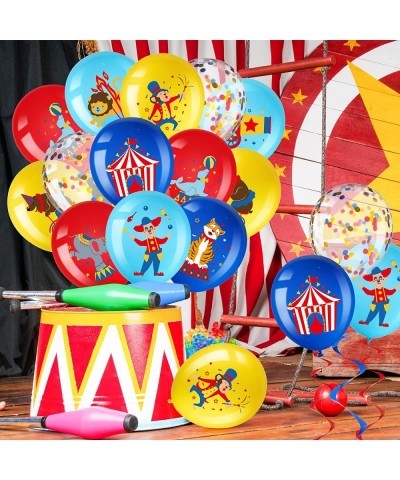 60 Pack Carnival Theme Party Balloons Decorations 12 Inch Circus Animal Latex Confetti Balloons for Carnival Birthday Party C...