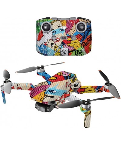 Carbon Fiber Compatible with DJI Mini 2 Portable Drone - Cartoon Mania Protective Durable Textured Carbon Fiber Finish Easy t...