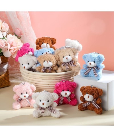 24 Pack Mini Bear Toys Bulk Plush Stuffed Animals Jointed Doll 3.15 Inch Bear Keychain for Teens Girls Adult Birthday Wedding...