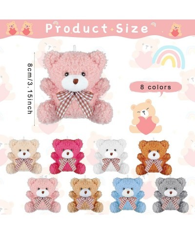 24 Pack Mini Bear Toys Bulk Plush Stuffed Animals Jointed Doll 3.15 Inch Bear Keychain for Teens Girls Adult Birthday Wedding...