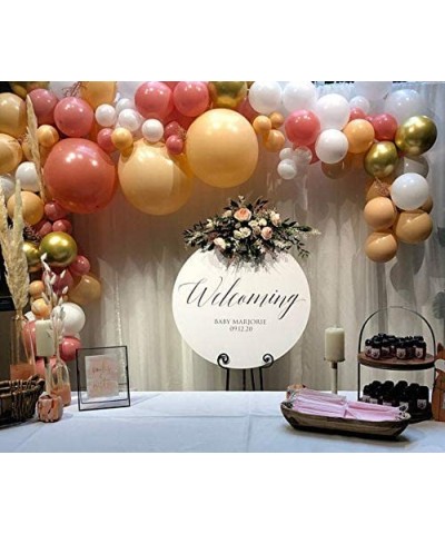 DIY Retro Dusty Pink and Blush Balloon Garland Kit for Girls Baby Shower Engagement Bridal Shower Garden Themed Birthday Part...