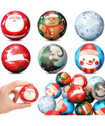 36 Pcs Christmas Stress Balls 2.5 Inch Foam PU Stress Balls Santa Clause Stress Relief Toys for Girls Boys Christmas Party Fa...