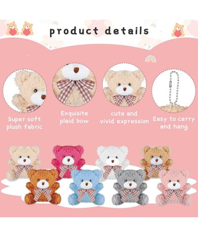 24 Pack Mini Bear Toys Bulk Plush Stuffed Animals Jointed Doll 3.15 Inch Bear Keychain for Teens Girls Adult Birthday Wedding...