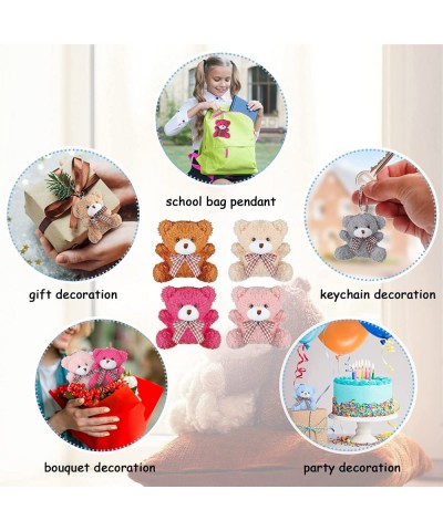 24 Pack Mini Bear Toys Bulk Plush Stuffed Animals Jointed Doll 3.15 Inch Bear Keychain for Teens Girls Adult Birthday Wedding...