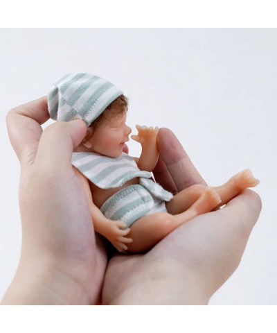 Miniature Reborn Baby Dolls Silicone Full Body - 6-Inch Soft Body Mini Realistic-Newborn Baby Dolls with Real Life Tiny Baby ...