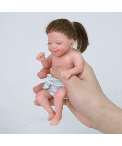 Miniature Reborn Baby Dolls Silicone Full Body - 6-Inch Soft Body Mini Realistic-Newborn Baby Dolls with Real Life Tiny Baby ...