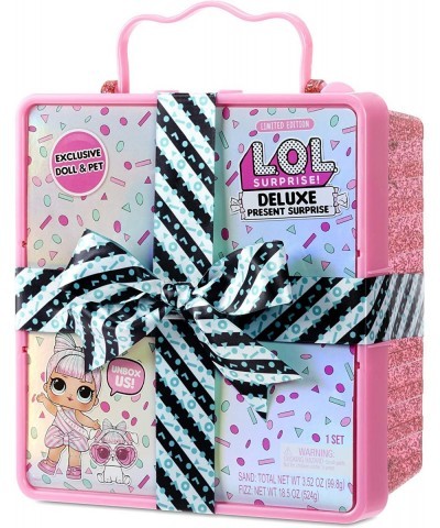 LOL Surprise Deluxe Present Surprise with Limited Edition Doll and Pet Pink - Adorable Fashion Doll and Colorful Doll Accesso...