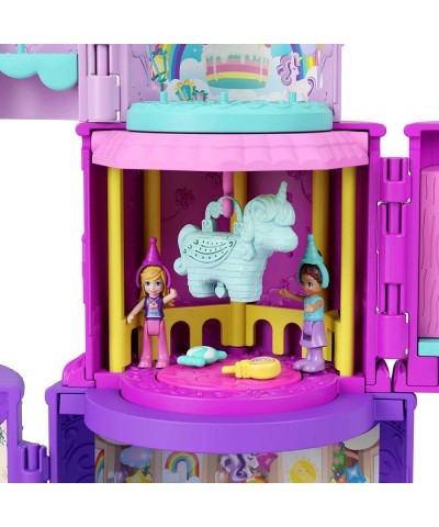 Spin 'n Surprise Birthday Unicorn Theme 3 Floors 25 Accessories (Includes 2 Micro Dolls) Great Gift for Ages 4 Years Old & Up...