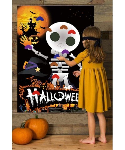 Hooqict Halloween Games for Kids Party Pin The Nose On The Skeleton Halloween Birthday Party Decorations Large Halloween Pin ...